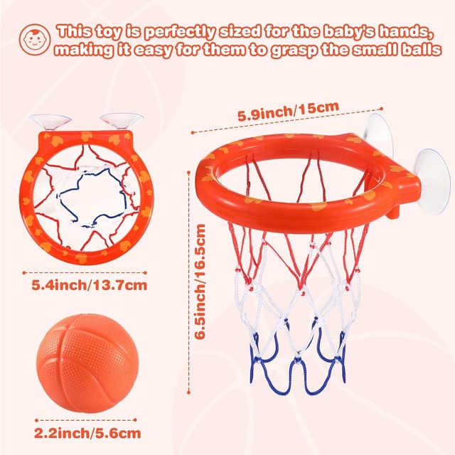 Thumbnail 5 de Baby Badewannenspielzeug 5 Bälle Basketballkorb