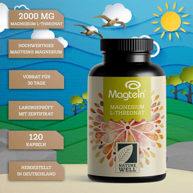 Detalle 2 de Magtein Magnesium Threonate 120 Kapseln 2000 mg