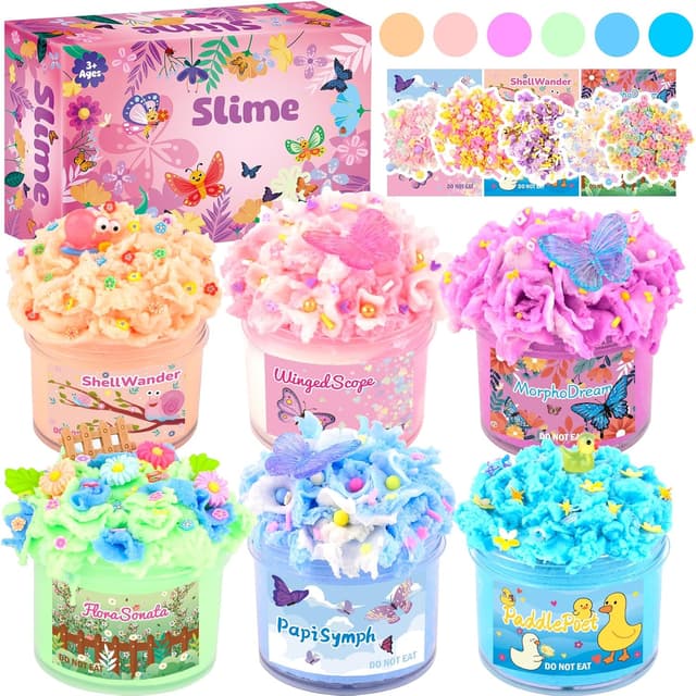 Detalle de 6 Pack Cloud Pink Slime Kids – 6-colour slime kit (ages 8–12)