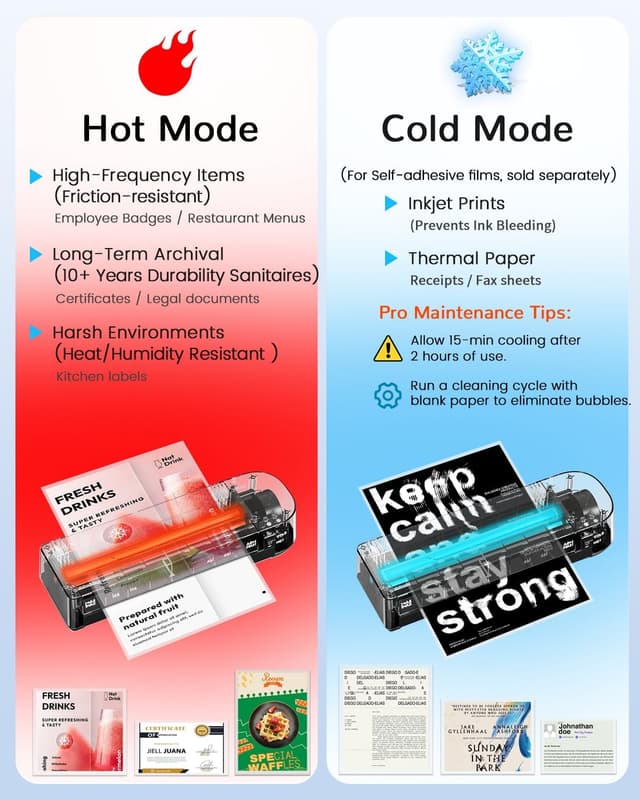 Detalle 2 de MAXDONE Laminator Machine A4 90s warm up