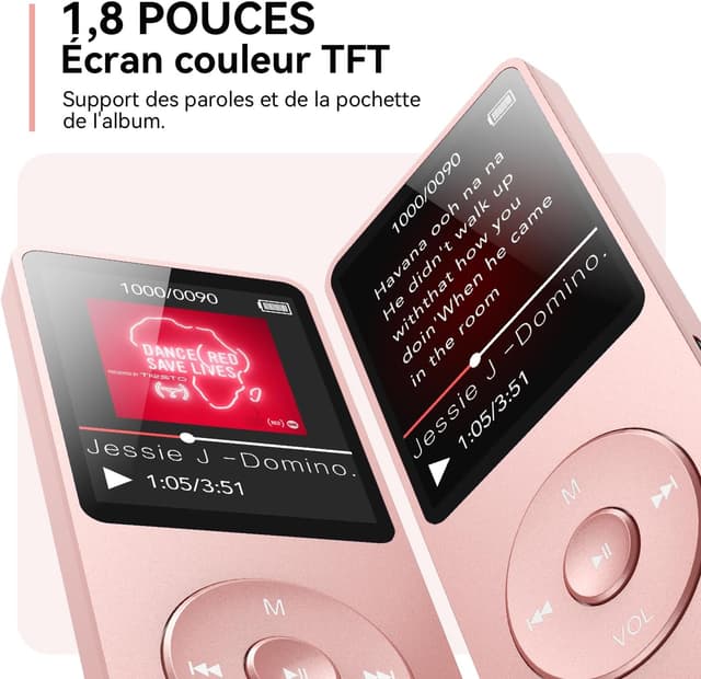 Thumbnail 4 de AGPTEK Lecteur MP3 32 Go Bluetooth 5.3 Rose