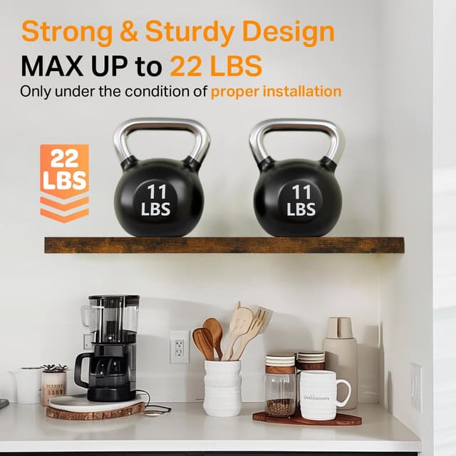 Thumbnail 4 de BAYKA 22.5-inch Floating Shelves