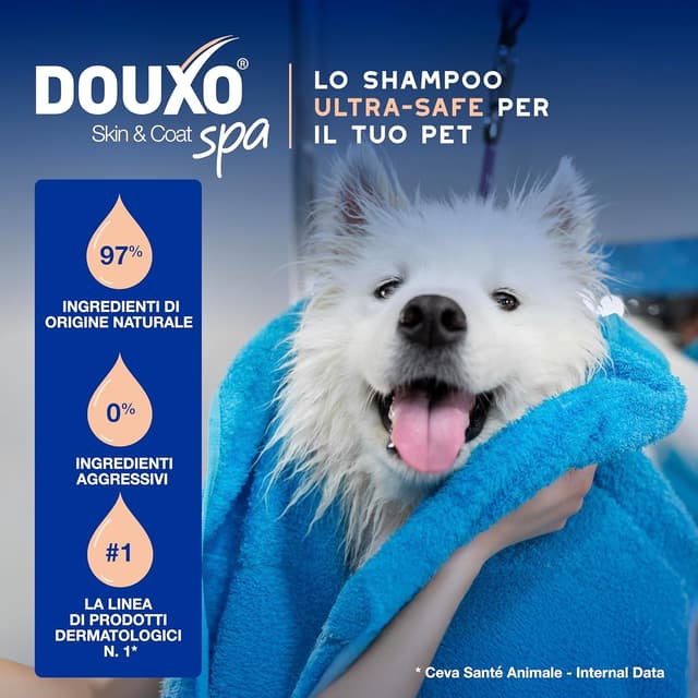 Detalle 2 de Shampoo anticaduta DOUXO Skin & Coat SPA 250 ml