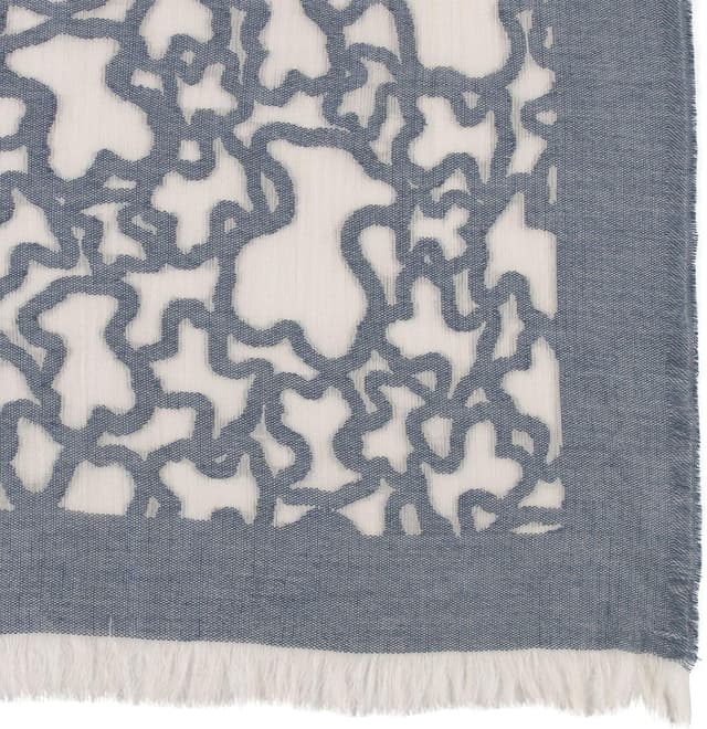 Detalle 2 de TOUS Foulard Kaos color jeans 🧣