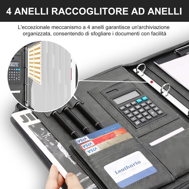 Thumbnail 5 de Leathario Cartella Portadocumenti A4 26x33,5 cm