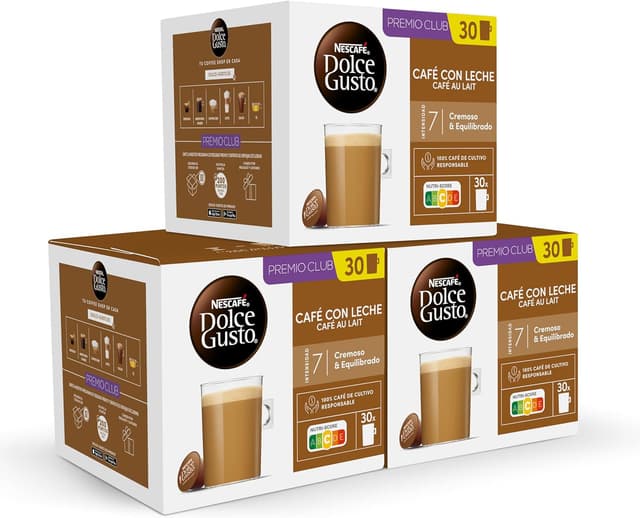 Imagen de NESCAFÉ Dolce Gusto Café con Leche ☕ 90 Cápsulas Originales en OfertitasTOP