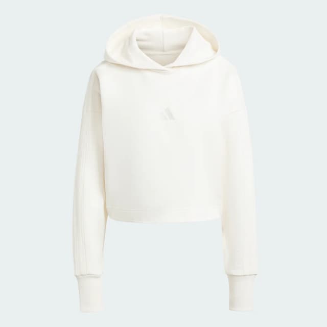 Detalle 2 de Adidas ALL SZN French Terry 3 bandas Sudadera blanco