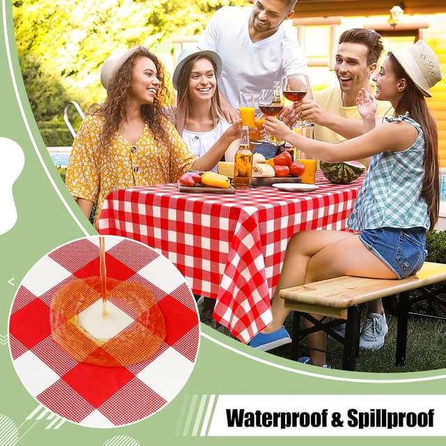 Detalle de misaya 6 Packs Buffalo Tablecloth 54 x 108 in