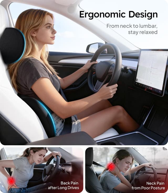 Thumbnail 1 de Wigoo 2025 Car Neck and Lumbar Support Pillow