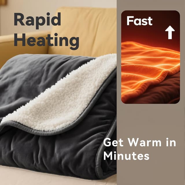 Detalle de kinmaizi Electric Heated Blanket 120 x 160 cm — 4 heat levels