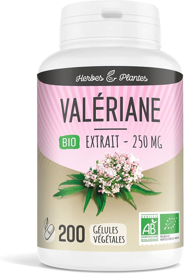 Detalle de Herbes Et Plantes Valériane Bio – 200 gélules végétales (250 mg)