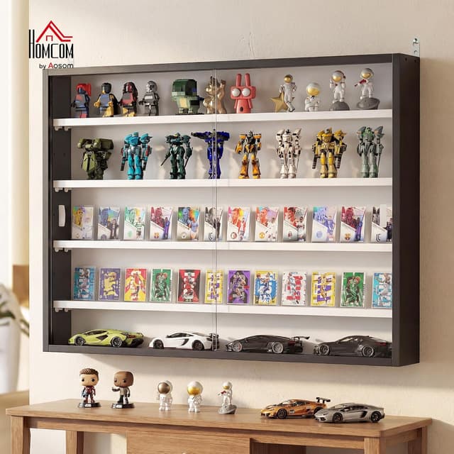 Detalle 2 de HOMCOM vitrine murale 80 x 9,5 x 60 cm