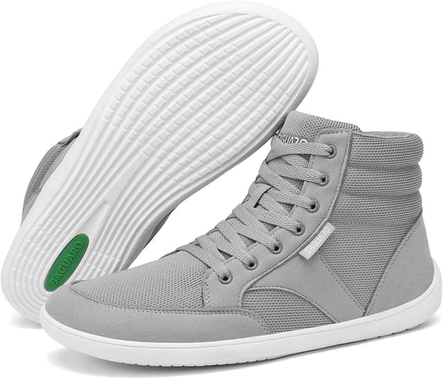 Detalle de Saguaro Unisex Barfußschuhe High-Top mit breiter Zehenbox & Zero-Drop Sohle (Gr. 36–48)