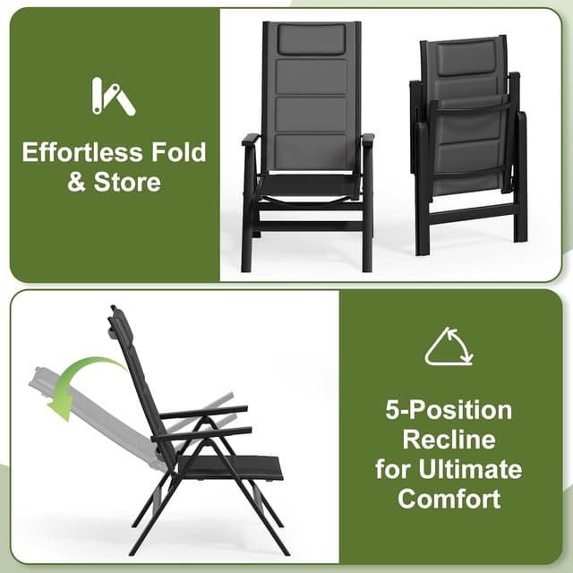 Thumbnail 3 de JUMMICO Sdraio da Esterno 7 Regolazioni 160 kg