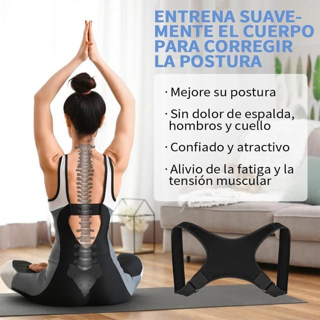 Thumbnail 6 de Corrector Postura Espalda Para Mujer Y Hombre,Para Alivio Del Dolor De Espalda,Cuello,Hombros Y Cervicales,Corrector De Postura Para,Invisible Transpirable Corregir Fajas Para Espalda (negro25101302)