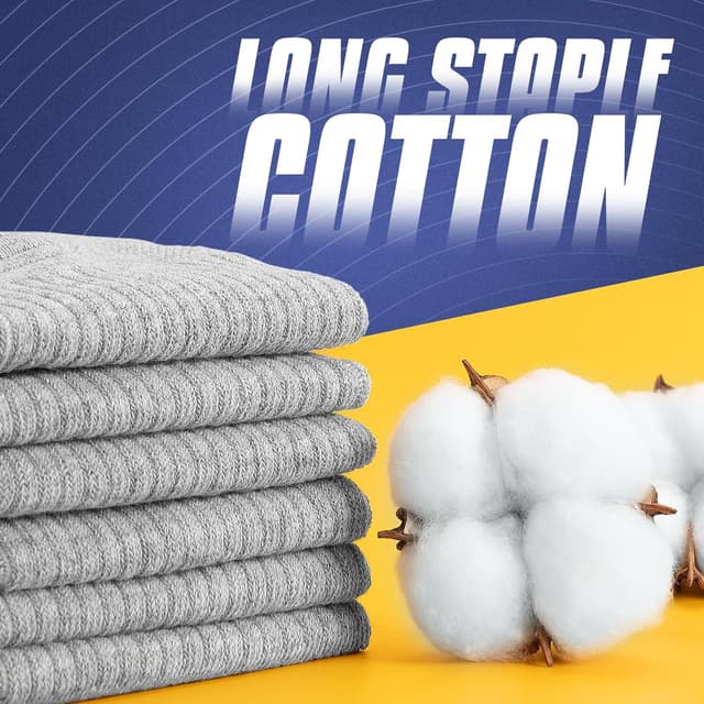 Detalle 2 de Benirap Mens Tranier Socks Cushioned Running Socks (6 Pairs) – Breathable Anti-Blister Cotton Ankle Sports Socks