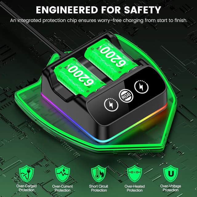 Detalle 2 de 6200 mWh Akku Set für Xbox Controller