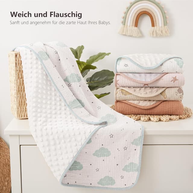 Thumbnail 5 de Susurration Babydecke 75x100 cm Weiche Krabbeldecke