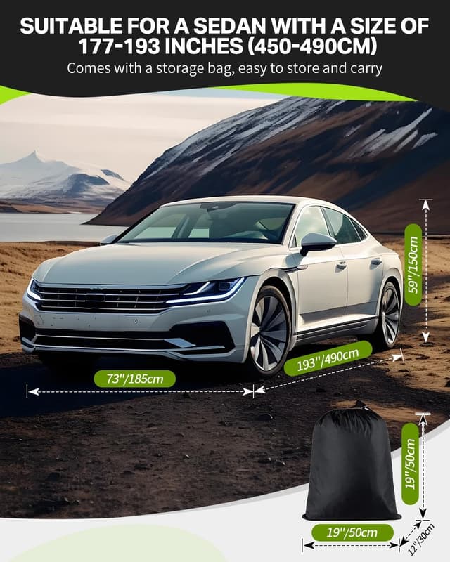 Thumbnail 5 de E-SMARTER Car Cover 490x185x150cm waterproof