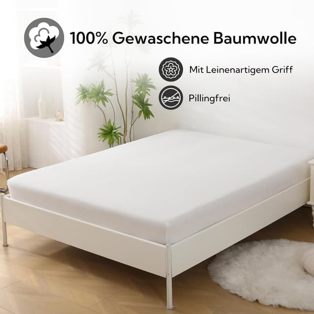 Detalle 2 de SOULFUL Spannbettlaken 180 x 200 cm Baumwolle