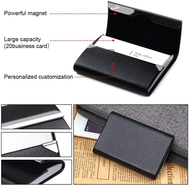 Detalle 1 de flintronic Porte-Cartes Slim Étui Magnétique