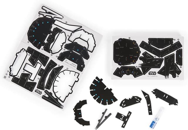 Detalle de 4D Build SW Darth Vader Helmet – kit di modellismo in cartoncino con colla e supporto