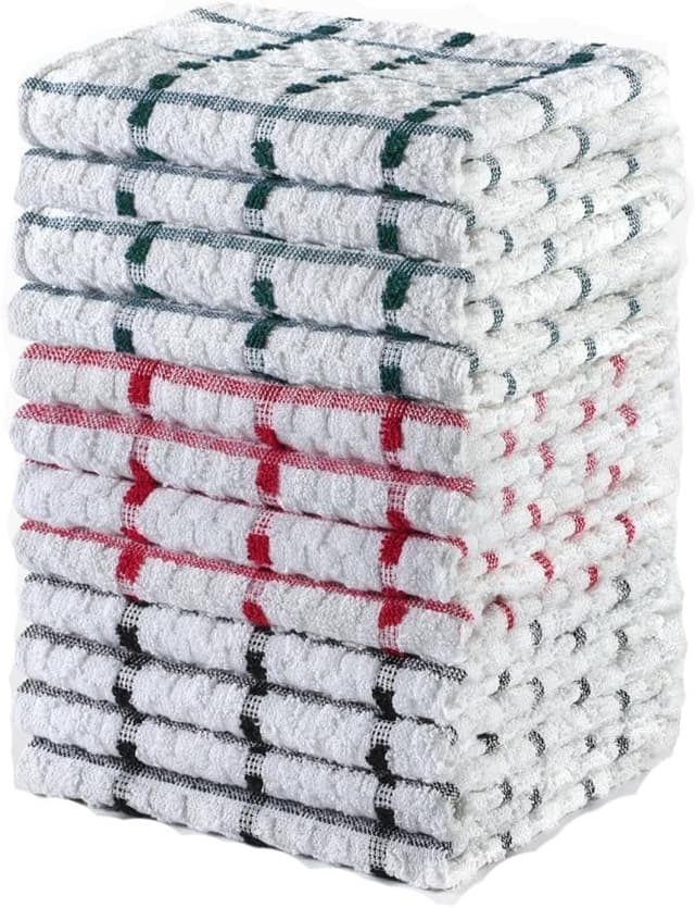 Detalle de DreamNights Extra Large Cotton Tea Towels (70 x 40 cm) – Set of 3, Blue