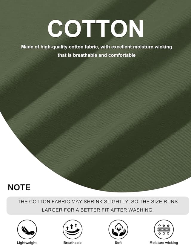 Detalle de MAGCOMSEN men’s long sleeve T-shirts with pocket, crew neck cotton casual tees