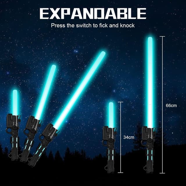 Thumbnail 2 de AYESY 7 Couleurs Sabre Laser rétractable 44-74cm