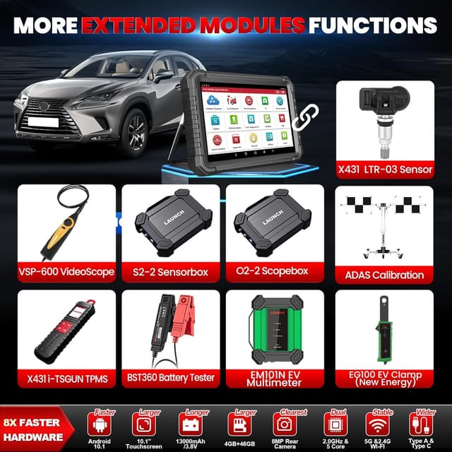 Thumbnail 6 de LAUNCH X431 PRO3S+ Elite 2026 All-in-One Scanner