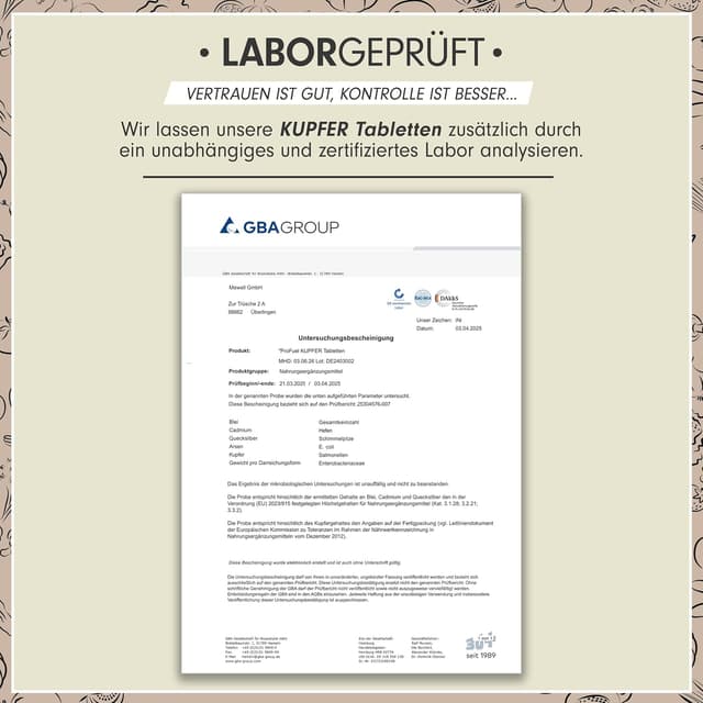 Thumbnail 4 de Kupfer Tabletten 365x 2 mg Kupferbisglycinat
