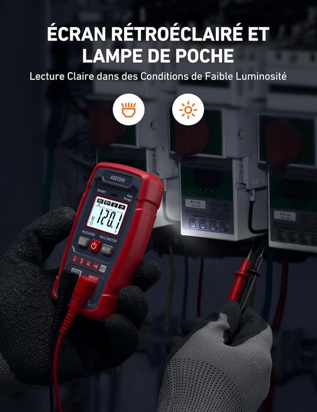Thumbnail 4 de AstroAI 4000 Counts Multimètre intelligent 4000