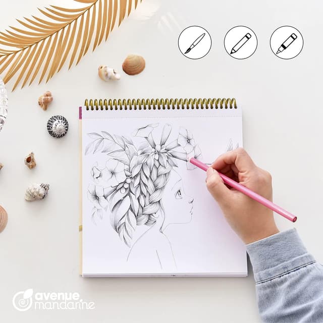 Thumbnail 4 de Clairefontaine ES Avenue Mandarine GY120C Wild 📄 Papel de Dibujo 5ª Edición