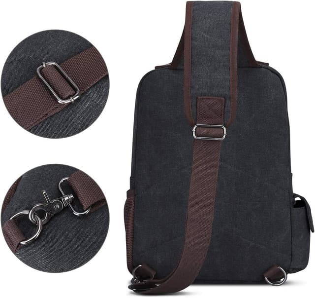 Detalle 2 de S-ZONE D04v863 borsa a tracolla unisex taglia unica in tela con finiture in PU