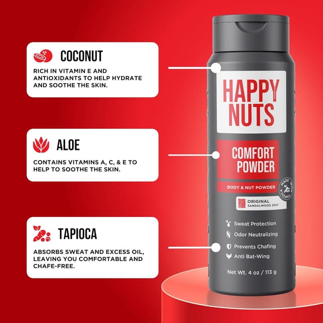 Thumbnail 4 de HAPPY NUTS Comfort Powder Deodorant 4 oz