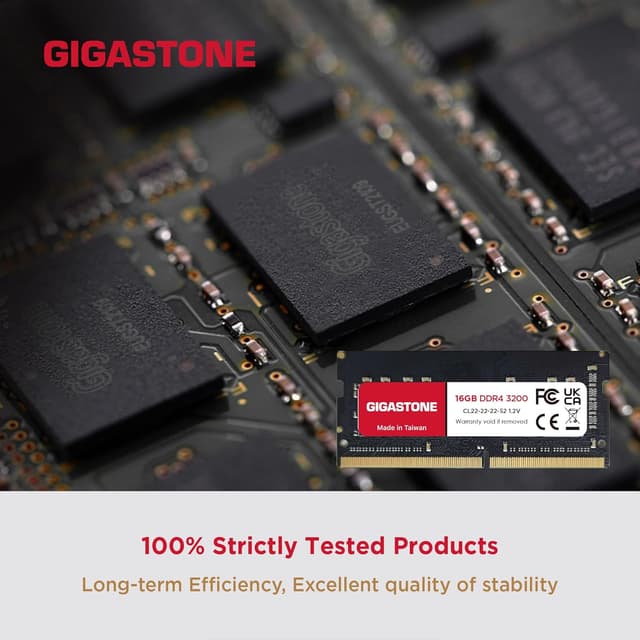 Detalle 1 de Gigastone DDR4 32 Go 3200 MHz SODIMM