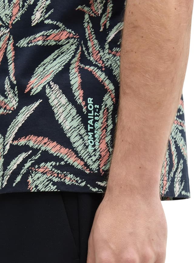 Detalle de TOM TAILOR 1045699 T-Shirt uomo con motivo floreale