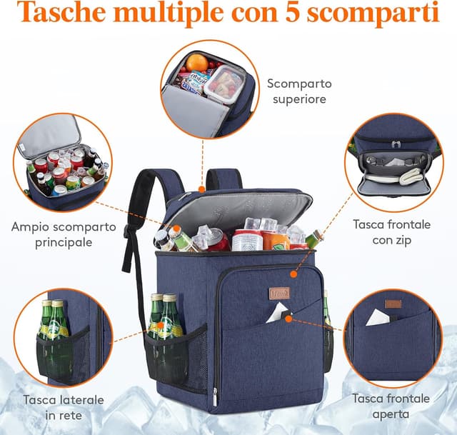 Thumbnail 4 de Lifewit Zaino Frigo Termico 26L