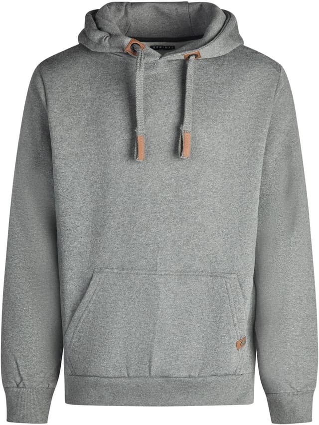 Detalle de DENIMFY Herren Hoodie Regular Fit mit Kapuze – DFIvo Pullover in Beige, Navy, Schwarz, Grün & Grau