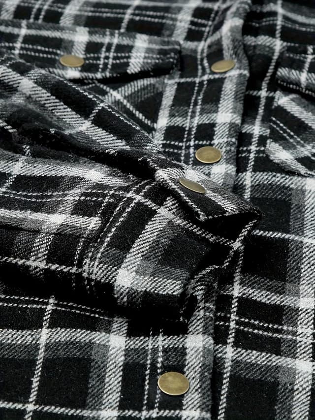 Detalle 2 de Zeagoo Womens Plaid Shacket Jacket 2XL