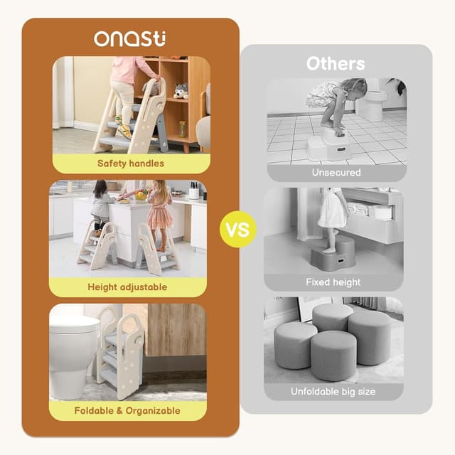 Thumbnail 6 de Onasti Foldable Step Stool, 3-Step Safety