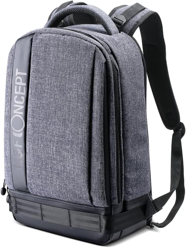 Detalle de K&F CONCEPT Sac à dos pour appareil photo reflex, ordinateur et accessoires (Canon/Nikon/Sony/Olympus) – Gris