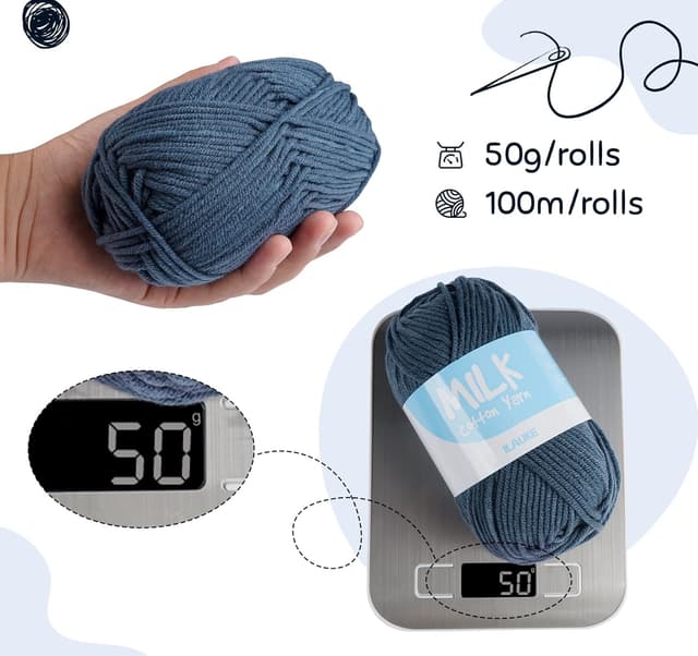 Thumbnail 1 de ilauke Lot de 12 pelotes Laine Très Doux 5-ply