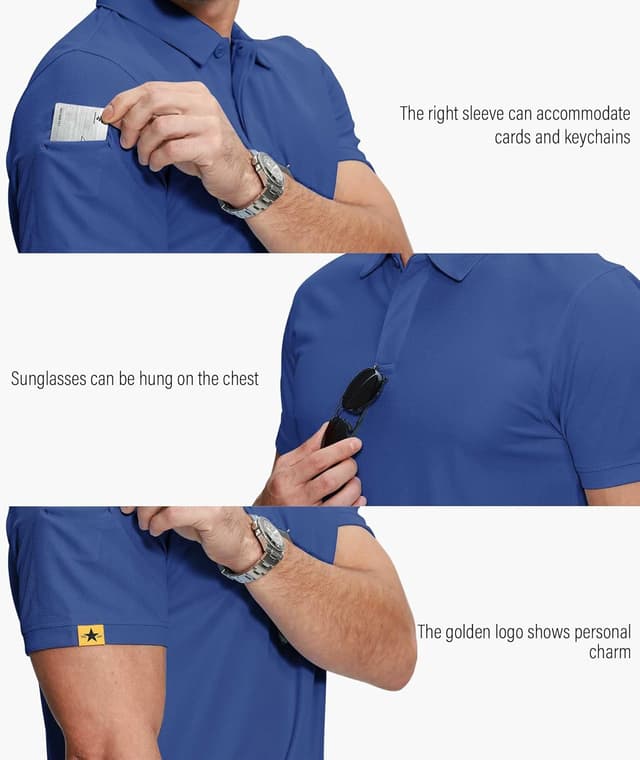 Detalle 2 de ZITY 5-pack moisture-wicking polo shirts