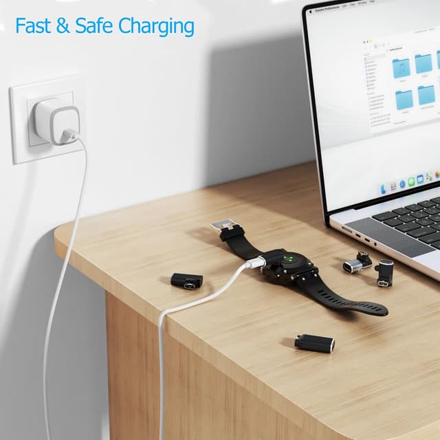 Thumbnail 6 de USB‑C Ladeadapter für Garmin-Uhren (4er Set) mit rechtwinkligem & geradem Anschluss