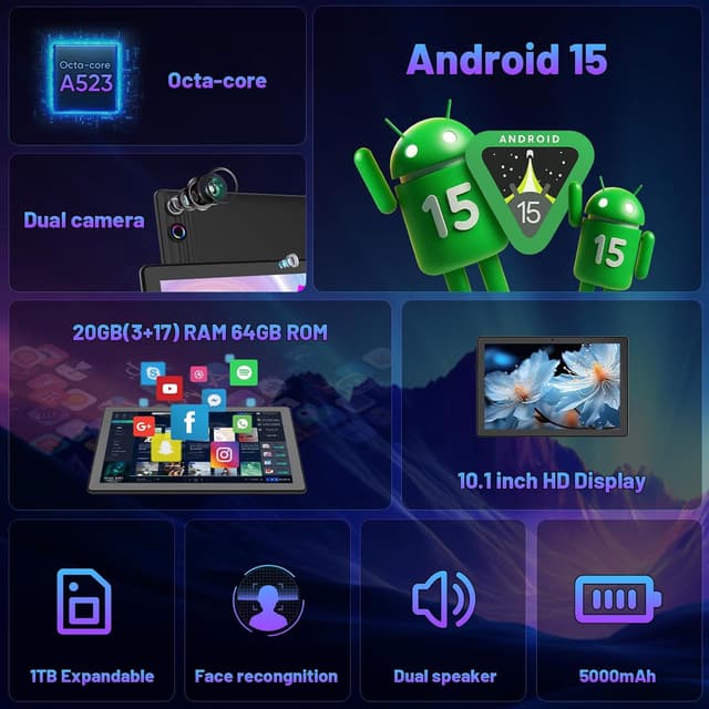 Thumbnail 1 de Gleeso Tablet Android 15 10-inch