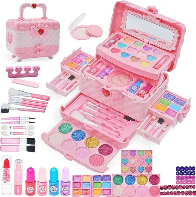 Imagen de Kit de Maquillaje Lavable para Niñas - 57 Pcs 🎀 en OfertitasTOP