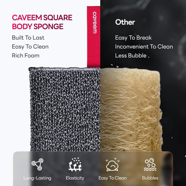 Detalle de Caveem Exfoliating Body Scrubber 2-Pack