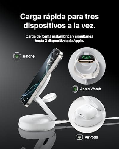 Detalle 2 de Belkin BoostCharge Cargador Inalámbrico 3 en 1