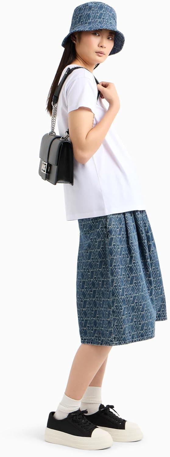 Detalle de Armani Exchange Women’s Icon Project Shiny Logo T‑Shirt